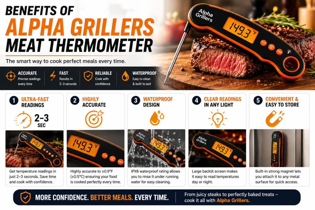 Benefits of Alpha Grillers Meat Thermometer
