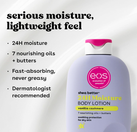 Benefits of eos Shea Better Body Lotion Vanilla Cashmere