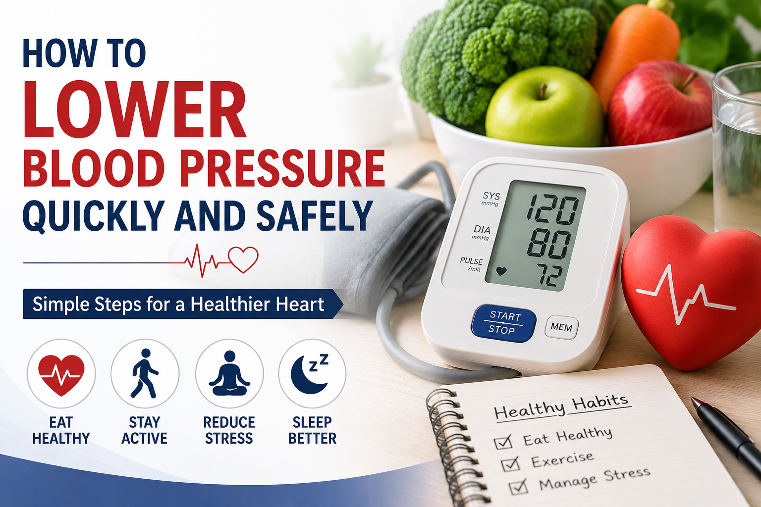 Lower blood pressure the healthy way