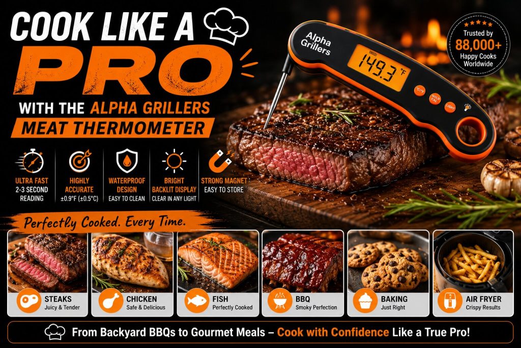 Cook Like a Pro with the Alpha Grillers Meat Thermometer