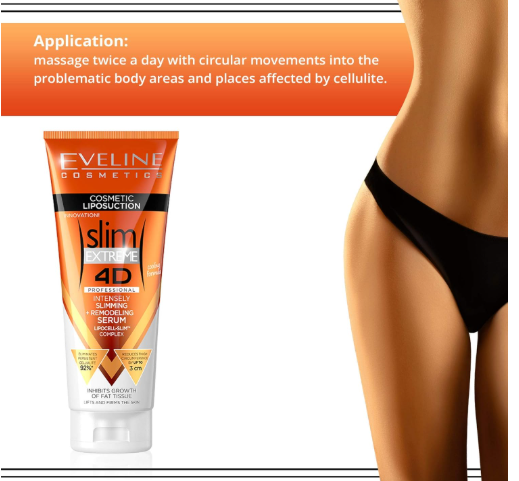 Eveline Slim Extreme 4D Liposuction Slimming and Remodeling Serum Application