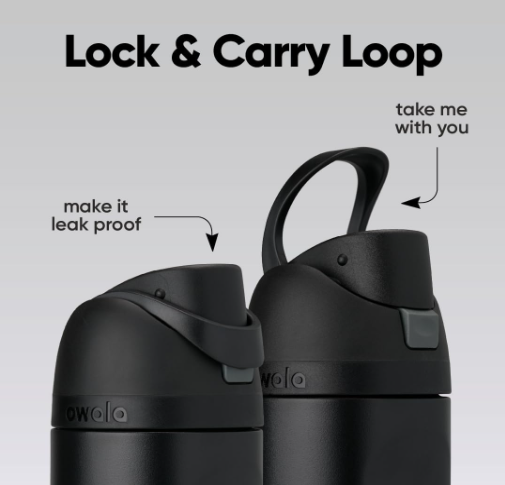 Owala FreeSip Water Bottle Lock & Carry loop