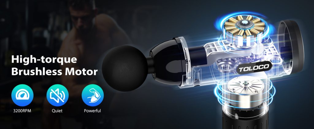 High-Torque Brushless Motor TOLOCO Massage Gun