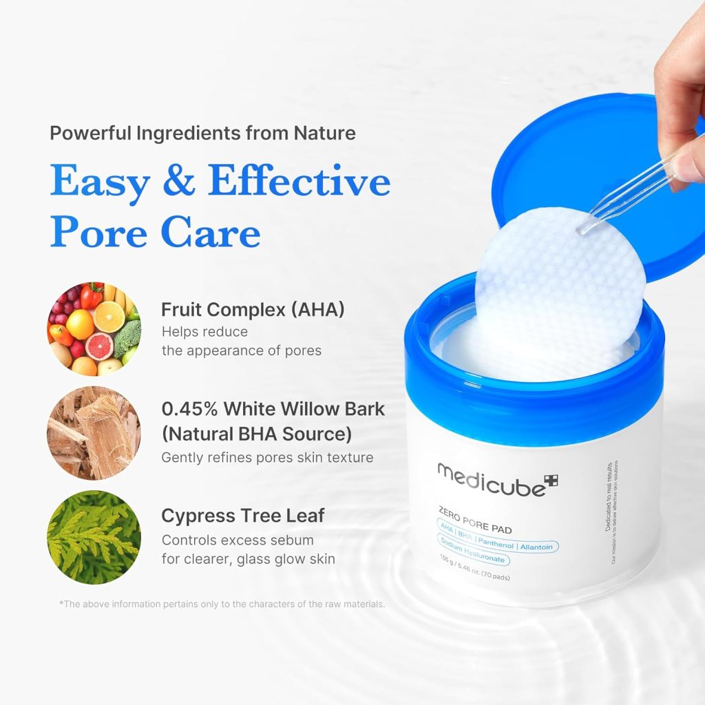 Key Ingredients of Medicube Zero Pore Pad 2.0
