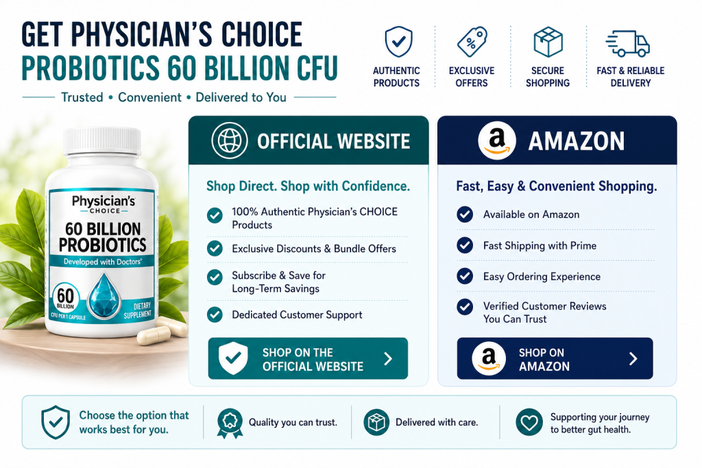 Where to Buy Physician's CHOICE Probiotics 60 Billion CFU