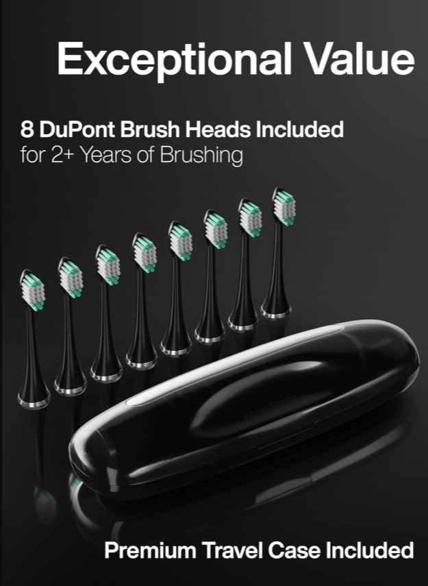 eight replacement brush heads